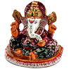 Hand-Painted Enameled Metal Ganapati