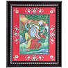 Delightful Radha Krishna Painting with Wooden Frame
